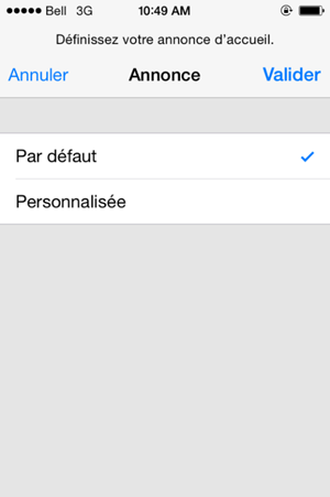 Messagerie vocale visuelle pour iPhone